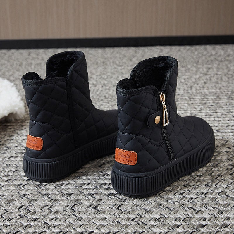 Snow Boots Women'S Winter Fleece-Lined Padded Fur One Northeast Warm Cotton Shoes Women'S Shoes Winter - Image 1